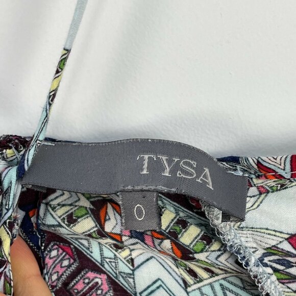 Tysa Womens Size 0 Cross Back Printed Maxi Dress Sleeveless Lightweight - Picture 8 of 10